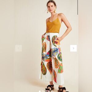 Farm Rio for Anthropologie Cropped Wide-Leg Pants
